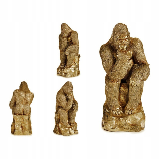 Dekoratívna figurína Gorilla Golden Resin (20,5 x 47