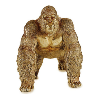Dekoratívna figurína Gorilla Zlatá živica (20 x 27,5