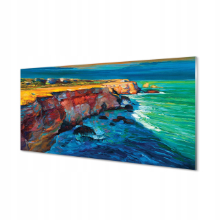 Obrázok akrylové sklenené morské oblohy Rock 140x70 cm