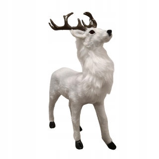 Vianočná postavička, dekorácia - Deer dekorácie White fur 30 cm