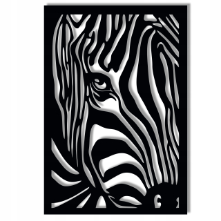 Zebra Decoration 110cm Wall Openwork Panel Obrázok