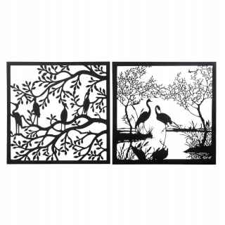 DKD Home Decor Metal (2 ks) dekorácia steny (98