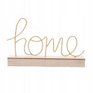 Lampáš, svietník - Stojatá dekorácia „HOME“ s osvetlením