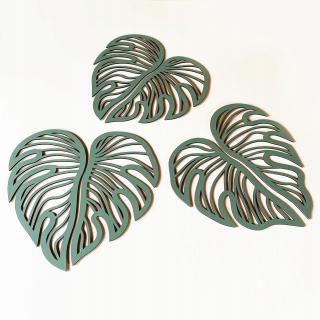 Monstera dekoratívne otvorené panely súpravy 3 ks