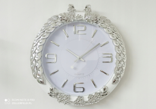 Hodiny - Dekoratívne Glamour Clock Cubic zirkónmi 42 Peacock Silver