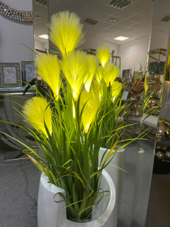 Umelé kvety,ovocie - Dekoratívna tráva v 80 cm LED kvetináči