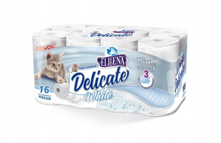 Toaletný papier - Jemný toaletný papier 16ks biely 3warstwy