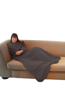 Prikrývka na posteľ - Prikrývka DKaren Polyester 205 x 175 cm odtiene šedej