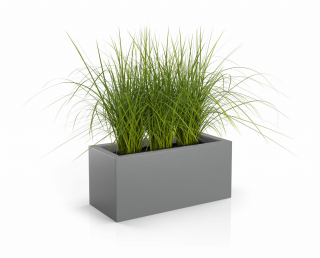 Hrniec 40 x 40 cm šedý plast