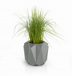 Hrniec 38 x 45 cm šedý plast