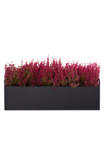 Stojan na kvety - Kov Rhodes Willow na parapet 80 cm, čierna
