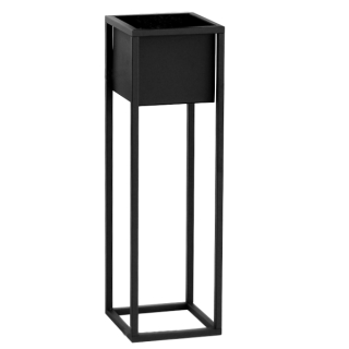 Stojan na kvety - Kovový kvetináč záhon 70 cm potiahneme black