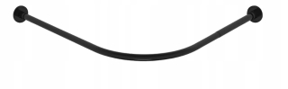 Sprchová tyč - Polovica -Round Half -Round Sprchova palica 60x80 Cz