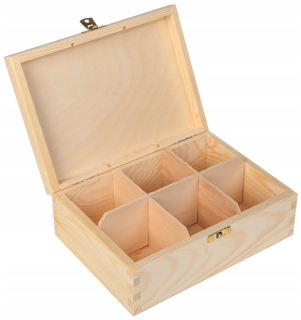 Box, nádoba - Drevená krabička na čaj darčeková BOX