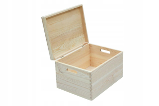Box, nádoba - Drevená krabica Zakład Drzewny Jawor, drevená, uzavretá, 40x30x23 cm
