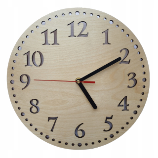 Hodiny - Drevené nástenné hodiny Arabčina 29cm 3D RETRO LOFT