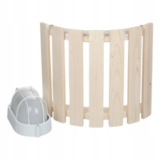 Drevená sauna lampa odolná voči vysokej