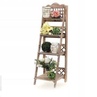 Stojan na kvety - Drevený regál BookLink na kvety 129cm