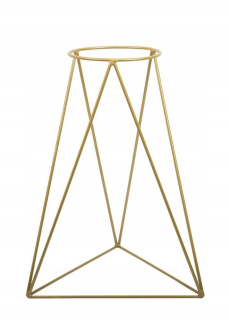 Stojan na kvety - Kovových drôtov záhon stojace 90 cm zlatá