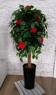 Umelý strom kvet ruže 110 cm farby hrniec