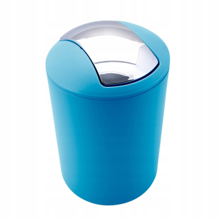 Odpadkový kôš - Duschy jednoducho 6 l tyrkysový odpad bin + chróm