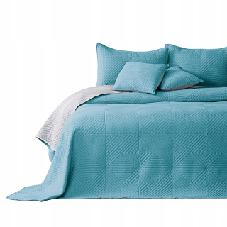 Prikrývka na posteľ - Bunning Ameliahome Polyester 240 x 220 cm odtiene modrej, odtiene šedej