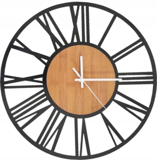 Hodiny - Veľká kovová nástenné hodiny vinobranie retro 40cm