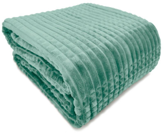 Prikrývka na posteľ - KOC Contrast Polyester 200 x 220 cm odtiene zelenej