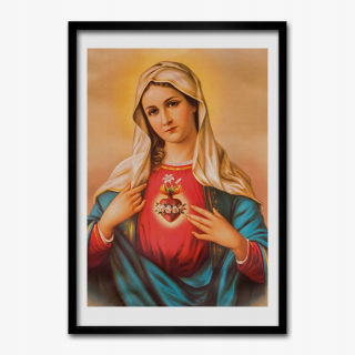 Veľká vertikálna fotografia s rámom MDF Maryja 70x100 cm