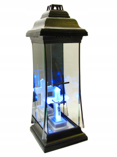 Večné svetlo, kahanec - Veľký sviečky kaplnka sklenená lampáš + cross