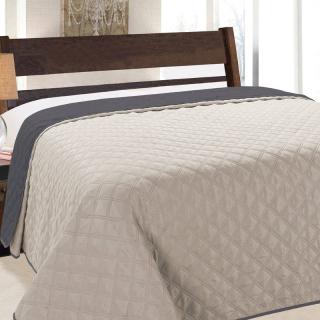 Prikrývka na posteľ - Euromat Polyester 210 x 170 cm odtieňov, strieborné odtiene