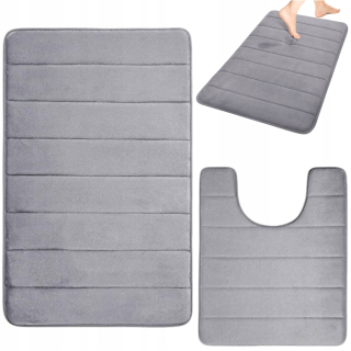 Kúpelňová predložka - Koberc s mäkkou kúpeľňou. Anti -slip set
