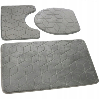 Kúpelňová predložka - Koberce kúpeľne Loo Light Grey 3 Cz