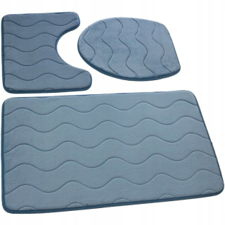 Kúpelňová predložka - Koberce s modrou kúpeľňou non -slip 3 cz