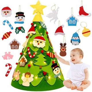 Vianočný stromček - Deti DIY Felt Christmas tree. Slávnostné dekorácie