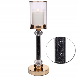 Lampáš, svietník - Exkluzívne svietnik kryštál kremeň 43 cm