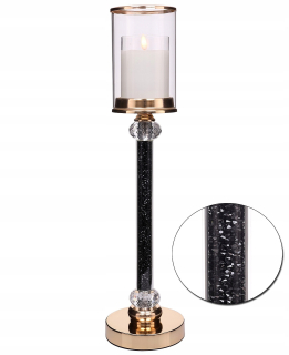 Lampáš, svietník - Exkluzívne Svietnik Lucerna Crystal Quartz 53 cm