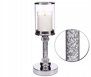 Lampáš, svietník - Exkluzívny lustre Lantern Crystal Pyrit 36 cm