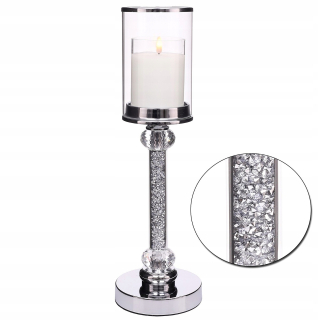 Lampáš, svietník - Exkluzívne svietnik lampáš kryštál pyritové 43 cm