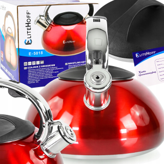 Čajník, kanvica na čaj -  Elegantný Red Kanvica 3L Gas Premium Indukčné