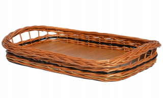Kôš, košík - Ekologický prútený podnos 43 cm veľký