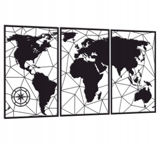 Exkluzívny Openwork Image 3D Effect World Map XL