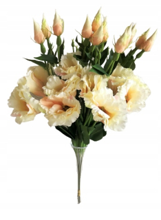 Eustoma kytica z umelých kvetov, 48 cm, 12 kusov