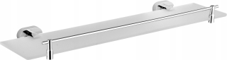 Vlna 69308 sklenená polica 52 cm oválny chróm