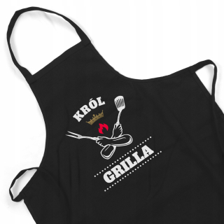 Kuchynská zástera darček gril tlač Kráľ grilu