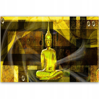 Buddha postava na geometrickom pozadí 4 120x80