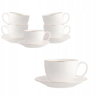 Šálky - Šálka Altom Design Alessia Złota Linia, porcelán, 250 ml, 6 ks.
