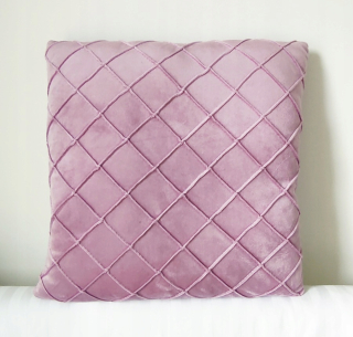 Vankúš - Purple Heather vankúš 45x45 Velor mriežka mriežky