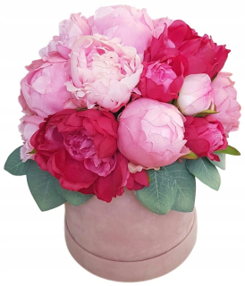 FLOWER BOX velúrové PÓRIE rozširuje PEONIES eukalyptus