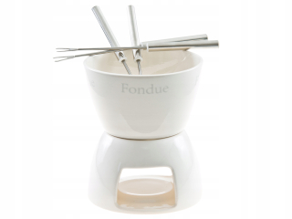 Zostava Fondue - Keramické fondue na čokoládu pre 4 osoby set
